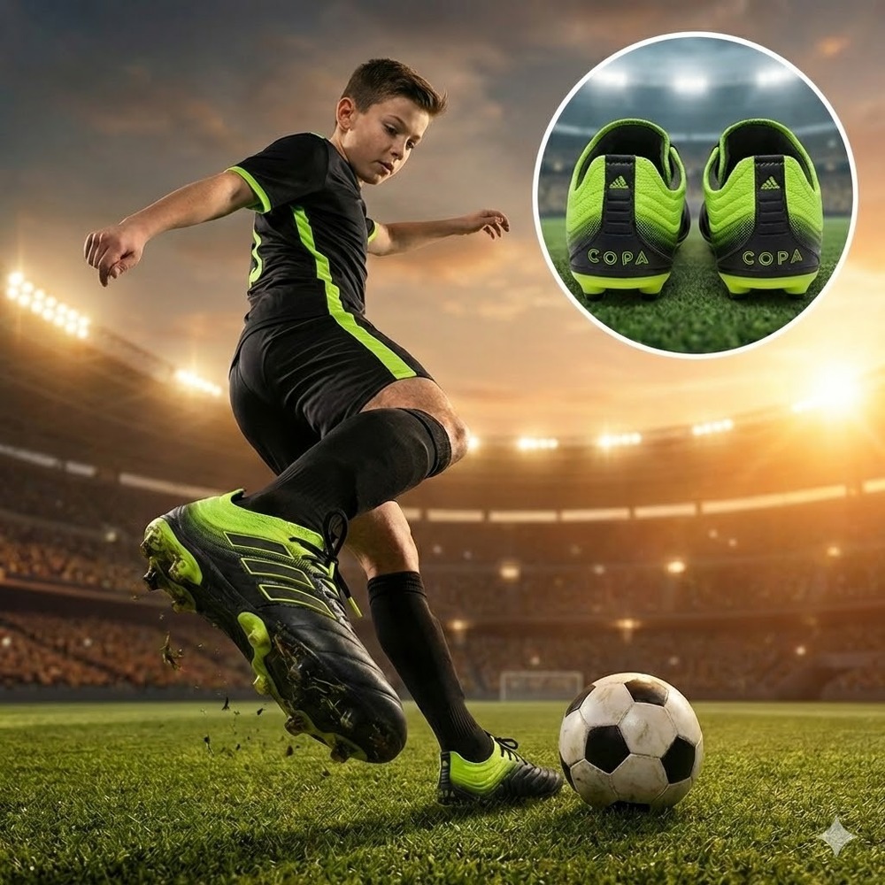 Adidas Copa 19.3 FG Soccer Cleats Men's 5.5 Black Solar Yellow Leather‎ D98092